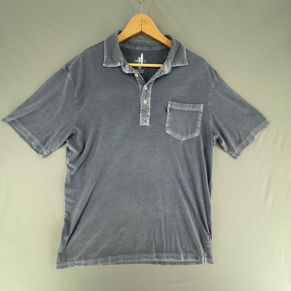 Johnnie-O Mens Pacific Blue Short Sleeve Cotton Jersey Polo Shirt JMPO 1160 XL